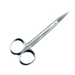 Scissors, iris, 115mm 4.5, stainless, straight"