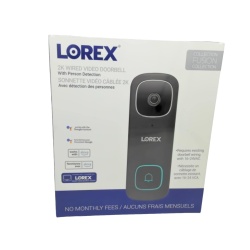 Lorex wifi video doorbell 2K wired with person detection - night light google/alexa