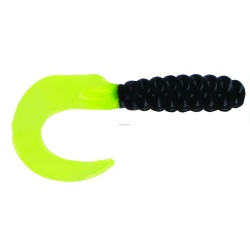 3 Curl Tail Grub Black/Chart  10 per pack"