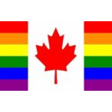 Flag rainbow with maple leaf 3x5Ft