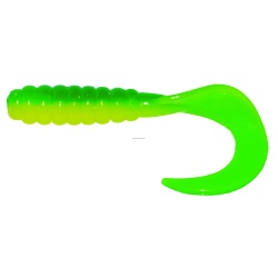 3 Curl Tail Grub Green/Yellow 10 per pack"