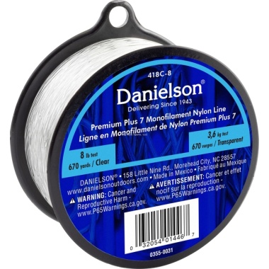 Danielson 418C-8 Plus 7 Mono Nylon Line Clear 8 Lb
