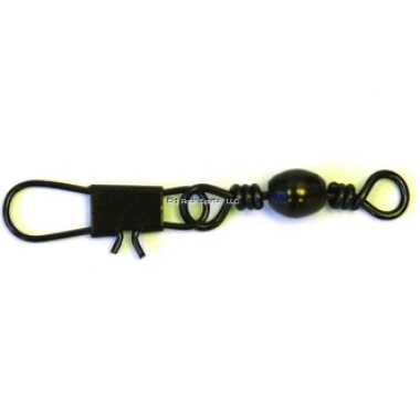 Eagle Claw 01032-014 Barrel Swivel Sz14 w/Interlock Snap Black 7Pk