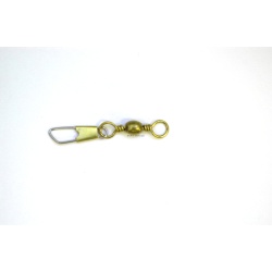Eagle Claw 01041-010 Barrel Swivel Sz10 w/Safety Snap Brass 7Pk