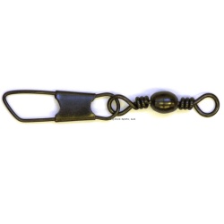 Eagle Claw 01042-003 Barrel Swivel Sz3 w/Safety Snap Black 4Pk