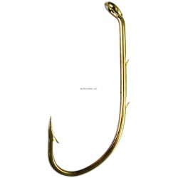 Eagle Claw 181AH-1/0 Baitholder Hook, Size 1/0, Curved/Forged, 2