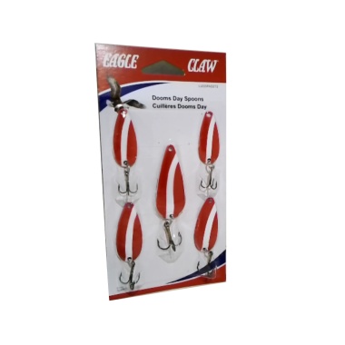 Fishing Spoons 5pk. Ass't Sizes Dooms Day