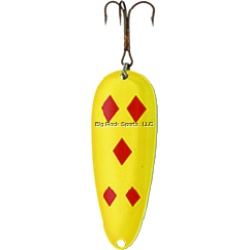 Lucky Strike X-B1400-26 Devil Bait Spoon- 2.5, 2/5oz, Y/Red Dia."