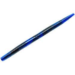 Yum YDG578 Dinger Soft Plastic Worm 5" Black/Blue Swirl