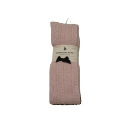 Knee High Socks Ladies 2pk. Black & Pink London Fog