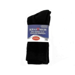 Socks Khas Diabetic Men's 3pk. Black Size 7-12 Khas Medi