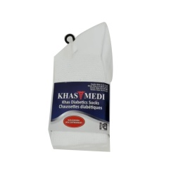 Socks Khas Diabetic Men's 3pk. White Size 7-12 Khas Medi