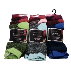 Socks Ladies Extreme Thermal 3pk. Ass't Colours Size 4-10 Thermax