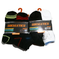 Socks Men's 12pk. Sockletics Assorted - each sold individually
