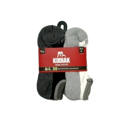 Socks Men's Kodiak 6pk. Low Cut Black/White Casual Lifestyle Size 7-12