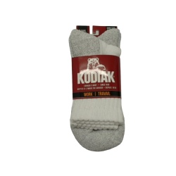 Socks Men's Work 2pk. White Size 7-12 Kodiak