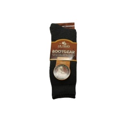 Work Socks Men's Bootgear Trapper Charcoal Preshrunk Wool J.B. Field's Made in Canada