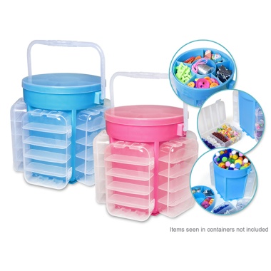 Craft Storage: 5.2x5.9 inch Organizing Bucket with 5 Snap-on Org Boxes