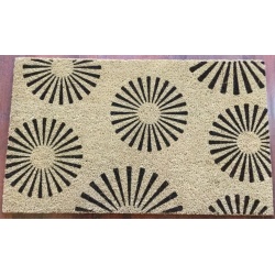 Coir door mat BURST" 18" x 30""