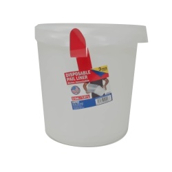 Disposable Pail Liner 2 Gal. 3pk. Clear Plastic