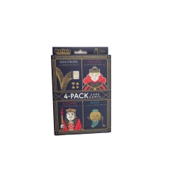 Card Games 4pk. Solitaire, Hearts, Euchre & Golf Buffalo
