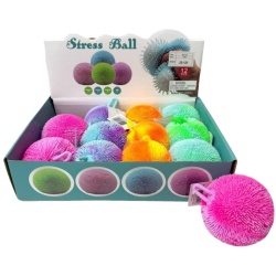 Fluffy Puffer Ball Asst'd Colors 12/disp