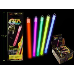 Neon Glo Light Stick 4 & Necklace, 5 col., foil pack"