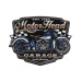 EMBOSSED METAL WALL SIGN - MOTOR HEAD GARAGE 13.80 × 0.20 × 15.75 in