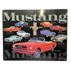 Metal Sign 12x15" Mustang"