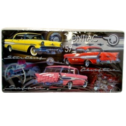 Metal Sign 9.5 X 19" 1957 Pontiac Chieftain"