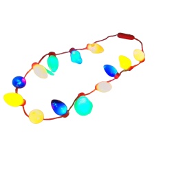 String Light Bulb Necklace Christmas LED Light Up
