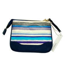 Zippered Purse Kit Blue Striped Sophia Joy