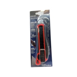 Utility knife heavy duty 18mm black blade SK4 55lb locking force