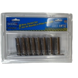 9pc 3/8 Deep Socket Set Metric"