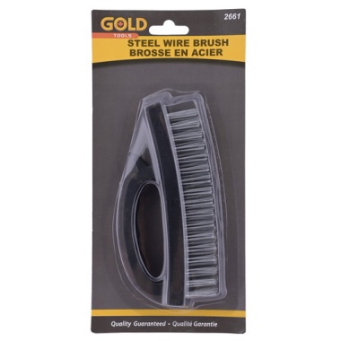Steel wire brush with grip handle