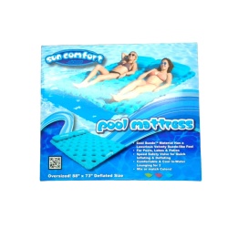 2 Person Pool Mattress 88 x 73" Sapphire Blue Sun Comfort"