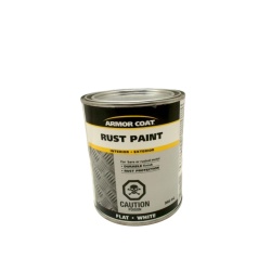Rust Paint Flat White 946ml. Interior Exterior Armor Coat