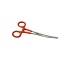Forceps Curved Locking 6-1/4 w/Red Insulated Handles"