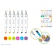 Water-Based Twin Markers Fine+Broad Tips 6pk A) Brights