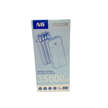 Power Bank Portable Charger w/Built In Cables 35000mah