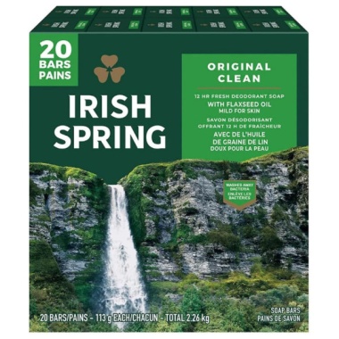 IRISH SPRING BAR SOAP 20PK X 113G ORIGINAL