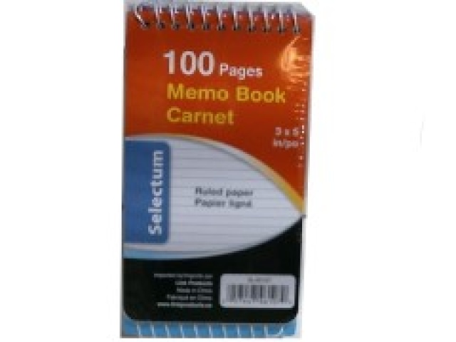 3x5 TopCoil Notebook  100pg.Assorted colors\