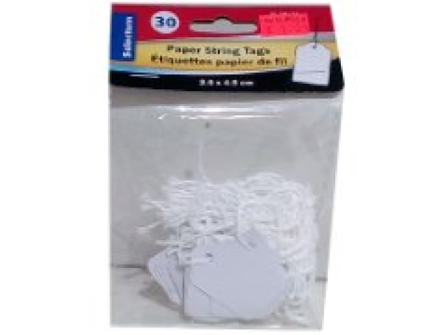 Paper String Tags  30 pkg. W/ hole
