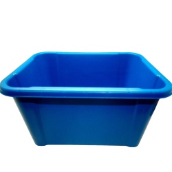 Blue Plastic Bin 21 x 15" x 12" Heavy Duty (Seconds)"