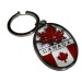 Keychain Maple Leaf Oval Canada