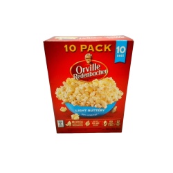 Microwave Popcorn Light Buttery Flavour 10 Bags 760g. Total Orville Redenbacher