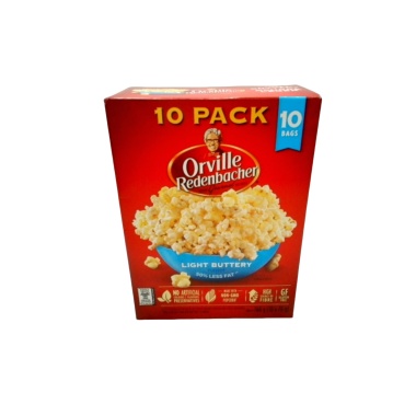 Microwave Popcorn Light Buttery Flavour 10 Bags 760g. Total Orville Redenbacher