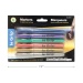 MARKERS 6PK METALLIC INK BROAD TIP PURPLE, BLUE, RED, GREEN, GOLD, SILVER
