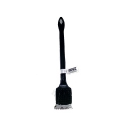 BBQ Brush 14 Black Plastic Handle Stainless Steel Bristles Backyard Grill"