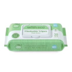 Flushable Wipes 50ct Fresh Scent Wish